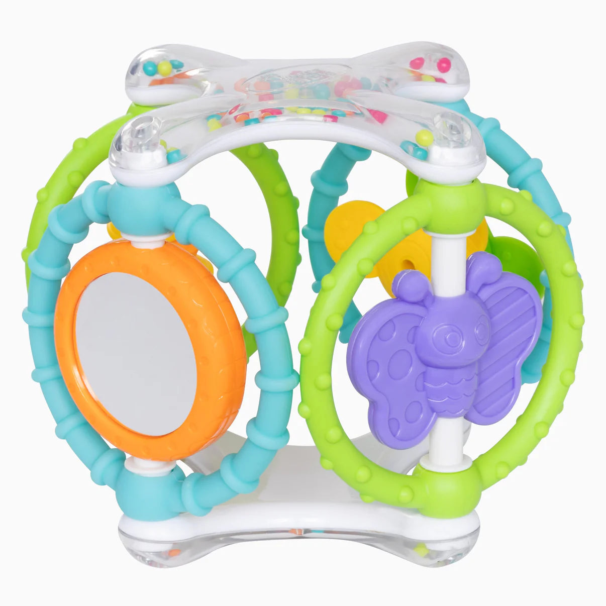 Grab ‘n Spin Rattle/Teether | Sensory Toy for Teething Babies