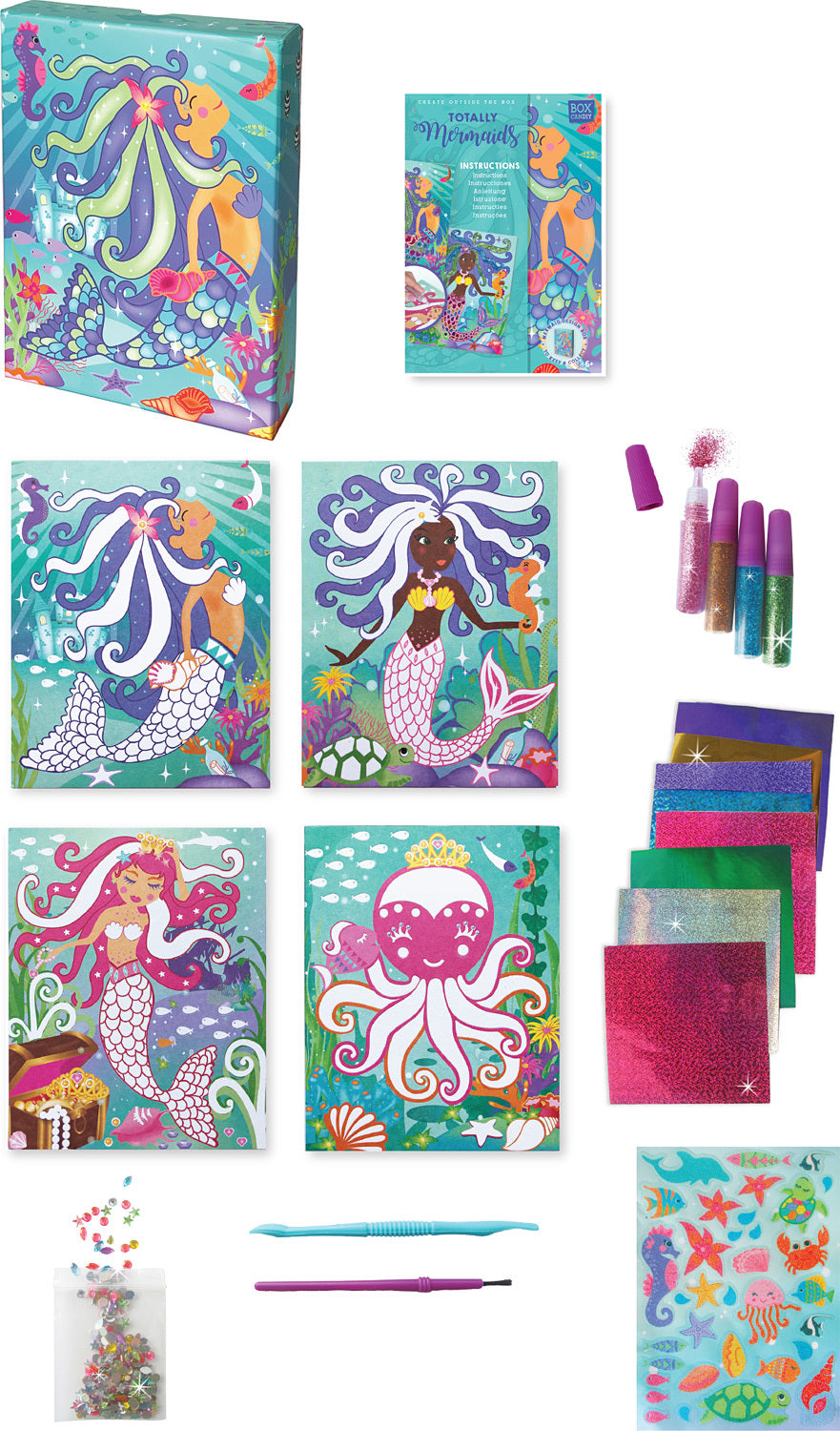 Totally Mermaids Glitter & Foil Art Set
