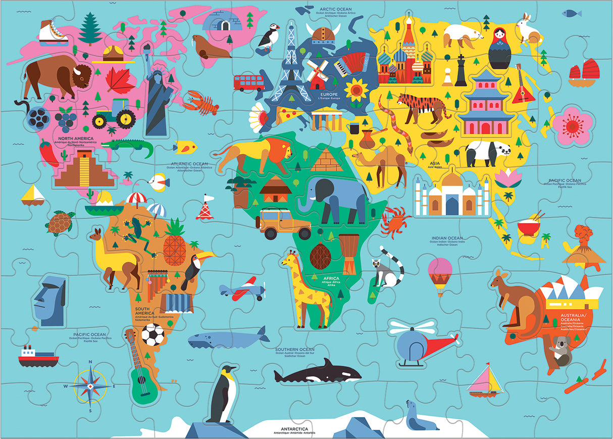 Map of the World Geography Puzzle