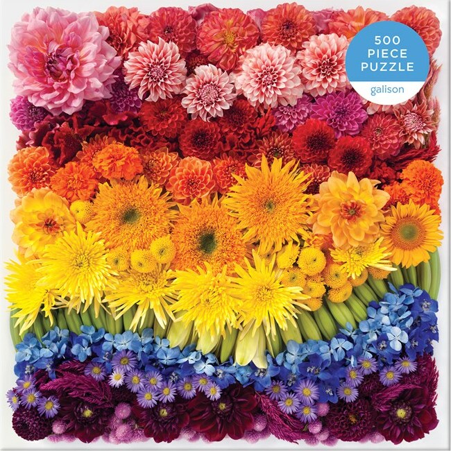 Rainbow Summer Flowers 500 Piece Puzzle