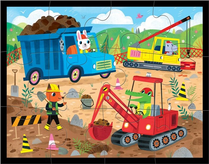 Construction Site 12 Piece Pouch Puzzle