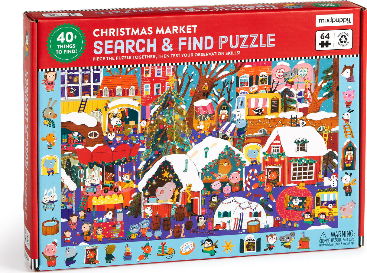Christmas Market 64 Piece Search & Find Puzzle