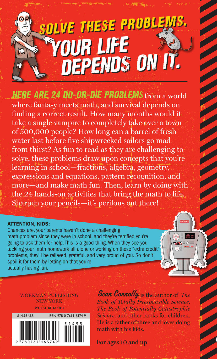 The Book of Perfectly Perilous Math: 24 Death-Defying Challenges for Young Mathematicians