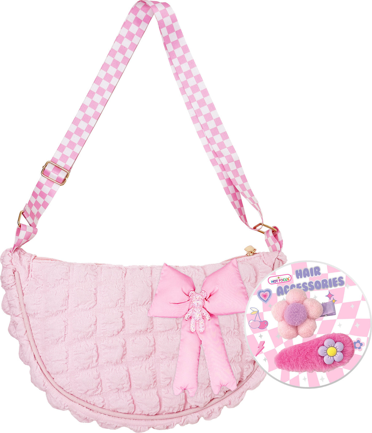 Bowtiful Puffer Crossbody Bag, Bowtiful