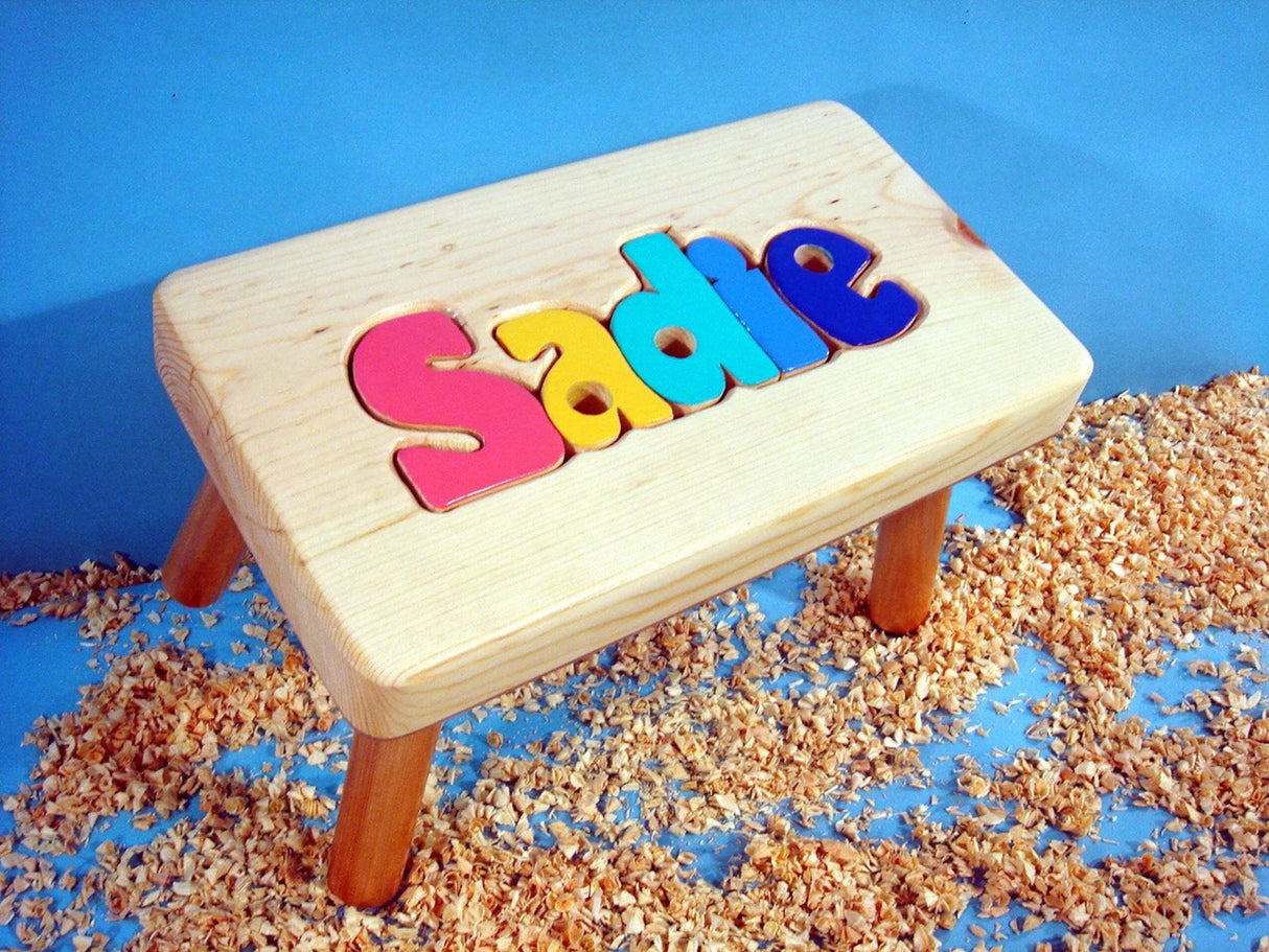 Personalized Name Puzzle Stool