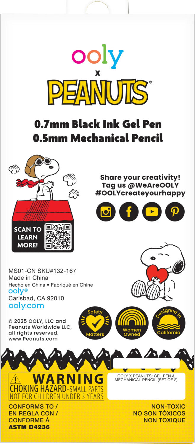 OOLY x Peanuts Gel Pen and Mechanical Pencil - Set of 2