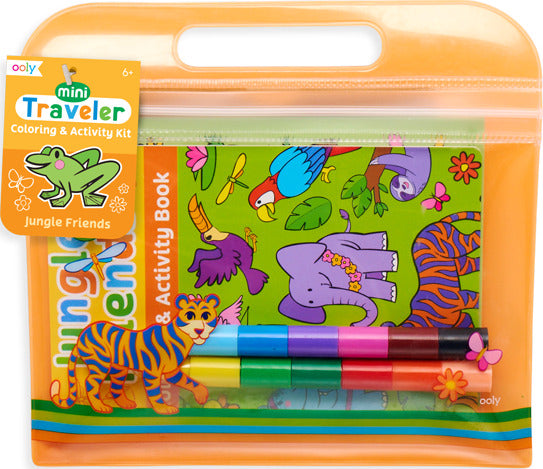 Mini Traveler Coloring and Activity Kit - Jungle Friends