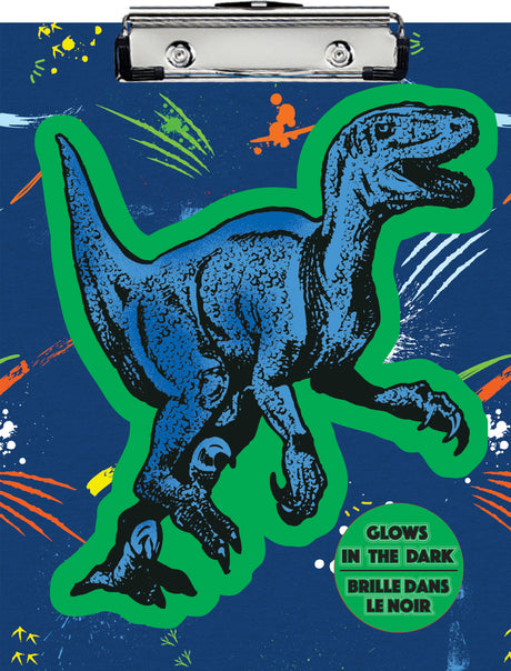 Dinosaur Tracks Glow Clipboard Set