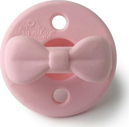Sweetie Soother Silicone Pacifiers - Bow (Light Pink/Dark Pink)