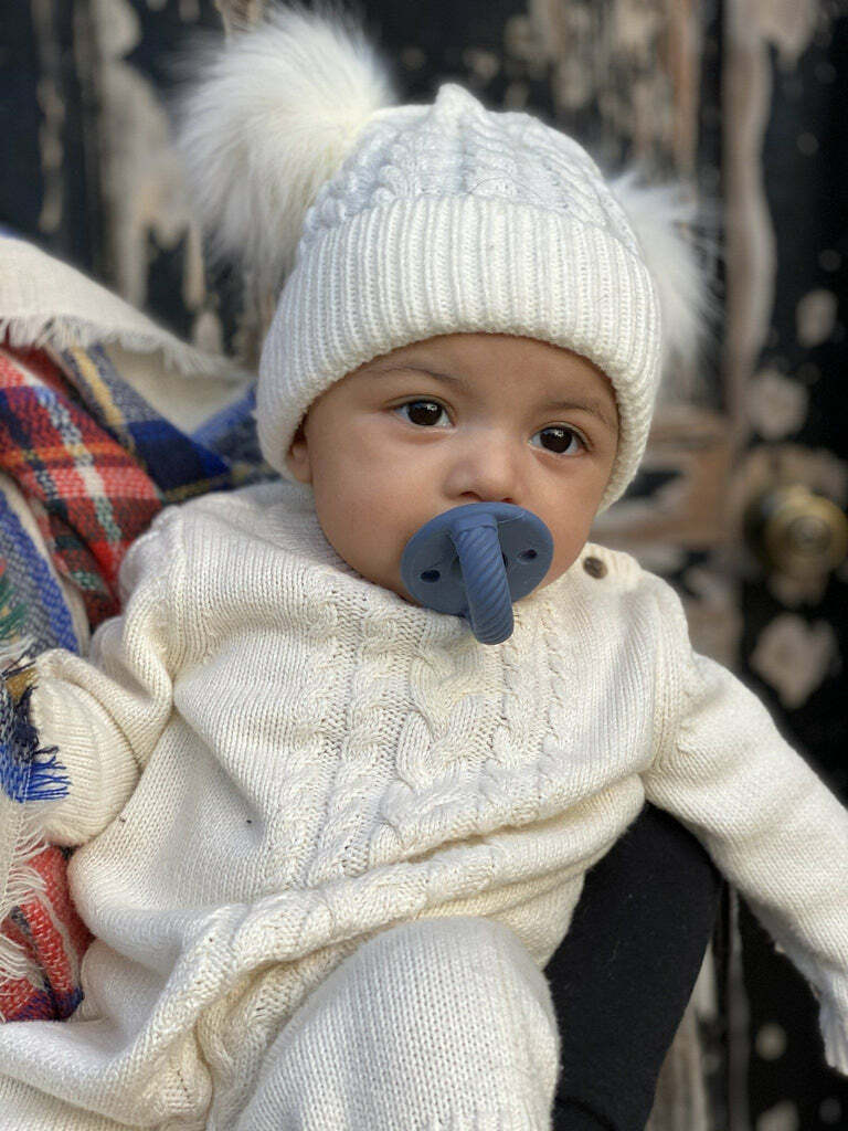 Sweetie Soother - 2-Pack Silicone Pacifiers (Nautical Navy Cables)