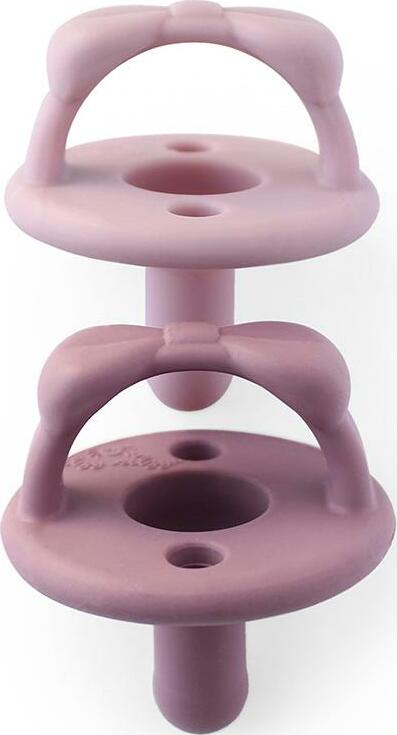 Sweetie Soother - 2-Pack Silicone Pacifiers (Orchid and Lilac Bows)