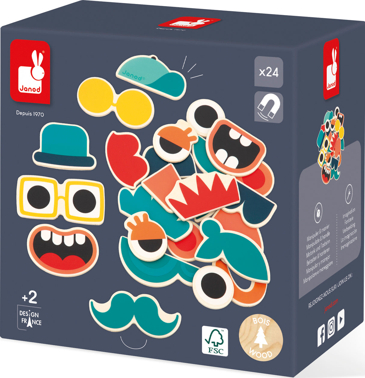 Mix and Match Portrait Magnets - 24 Pcs