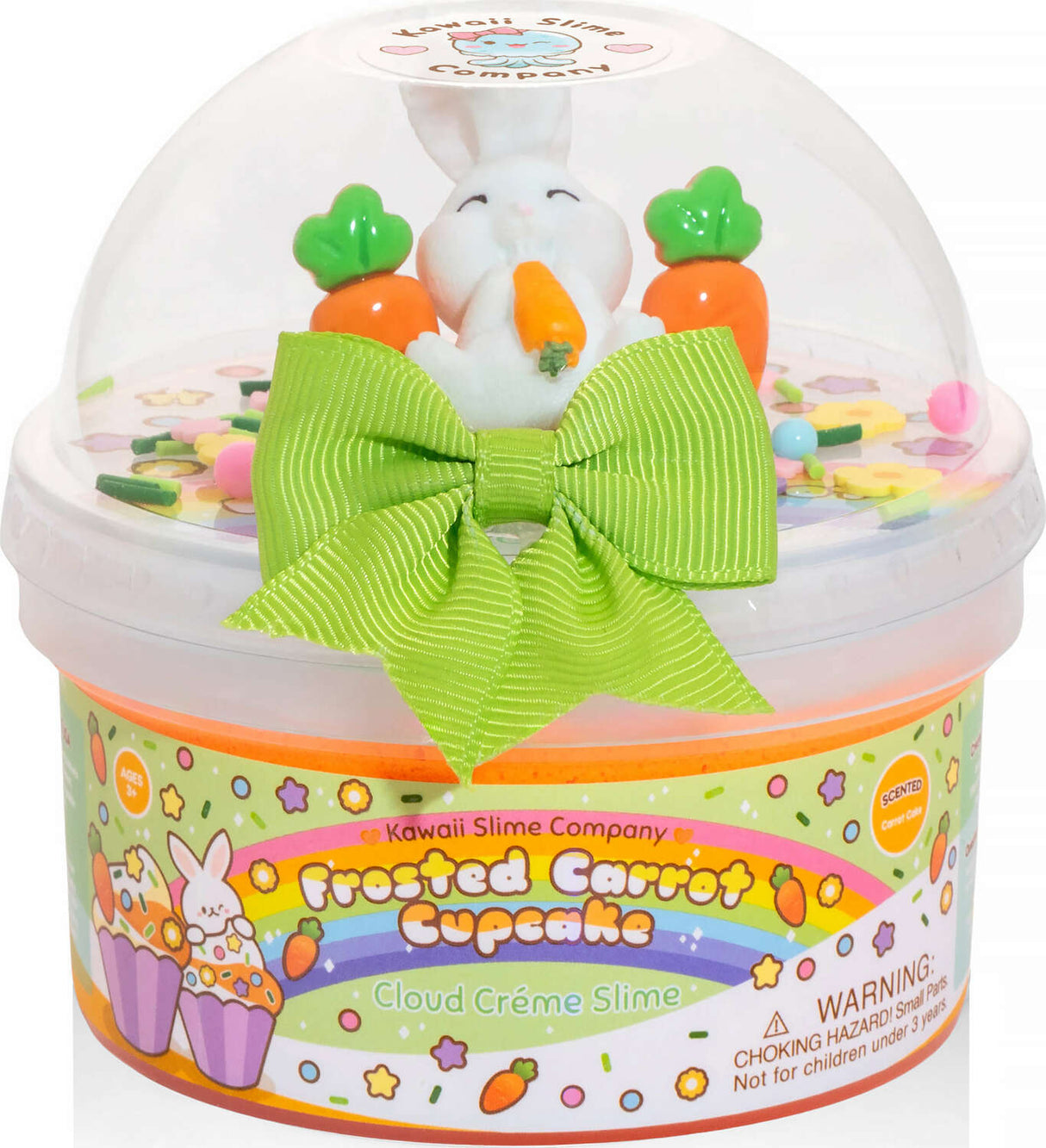 Frosted Carrot Cupcake Cloud Creme Slime