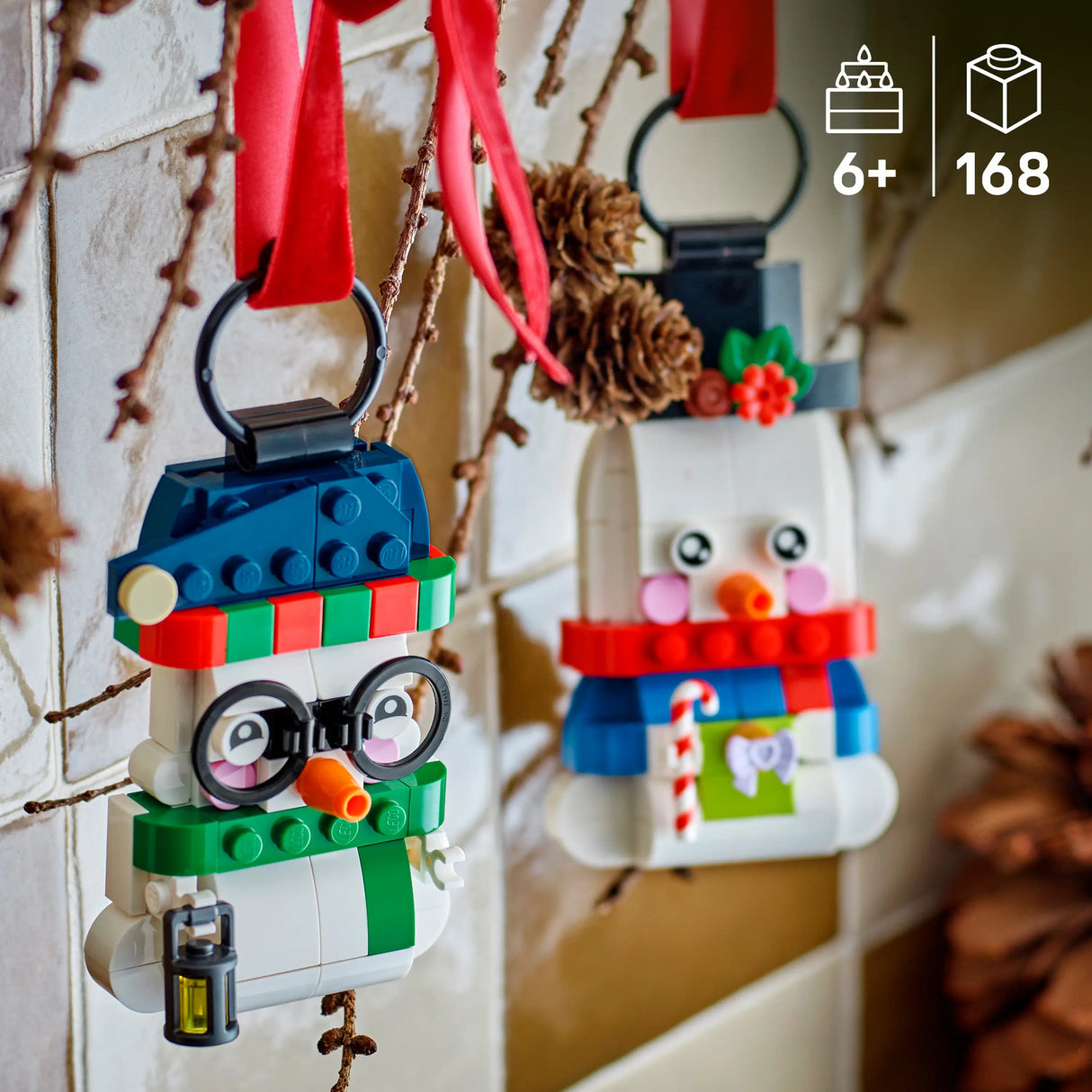 LEGO® Snowman Ornaments