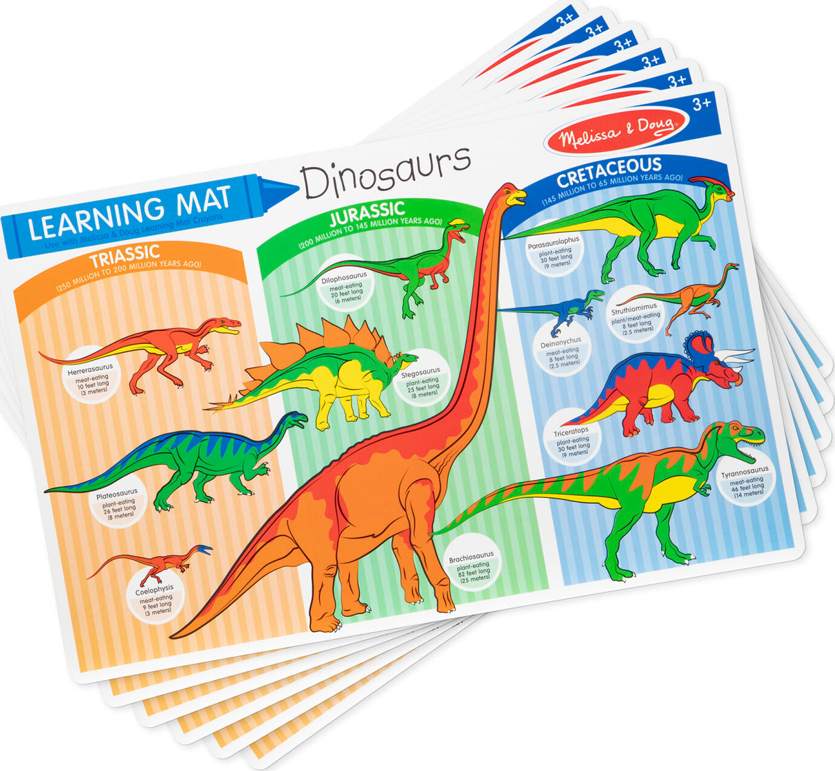 Dinosaurs Color-A-Mat (Bundle of 6)