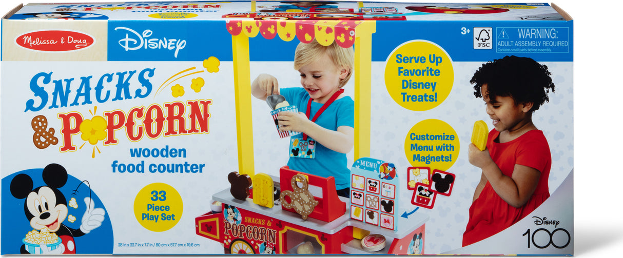 Disney Snacks and Popcorn Wooden Food Counter