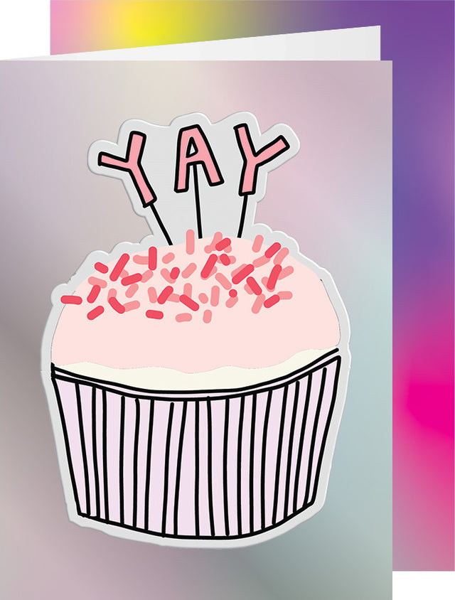 Big Puffy Cupcake Greeting Card