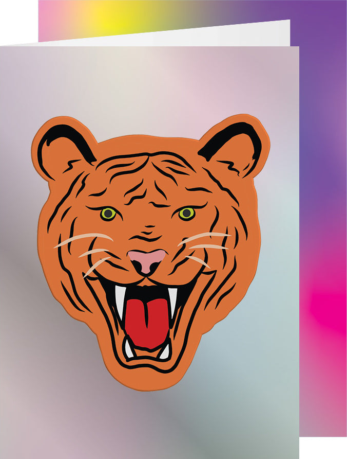 Big Puffy Tiger Greeting Card