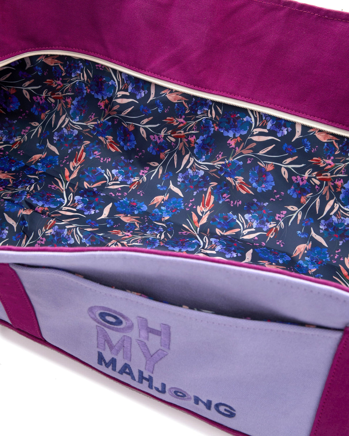 Oh My Mahjong Purple Mat Storage Bag