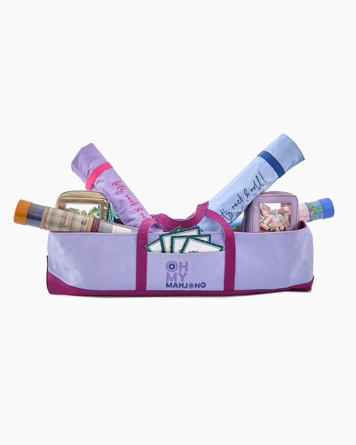 Oh My Mahjong Purple Mat Storage Bag
