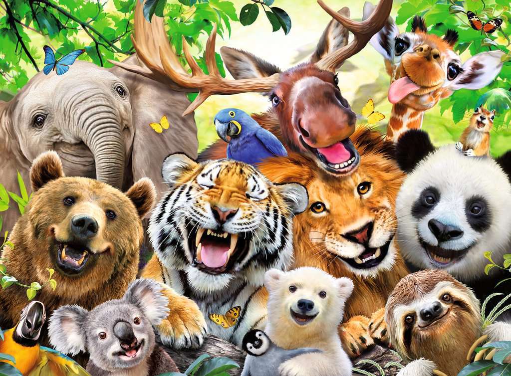 Exotic Animals Selfie 300 Pc Puzzle