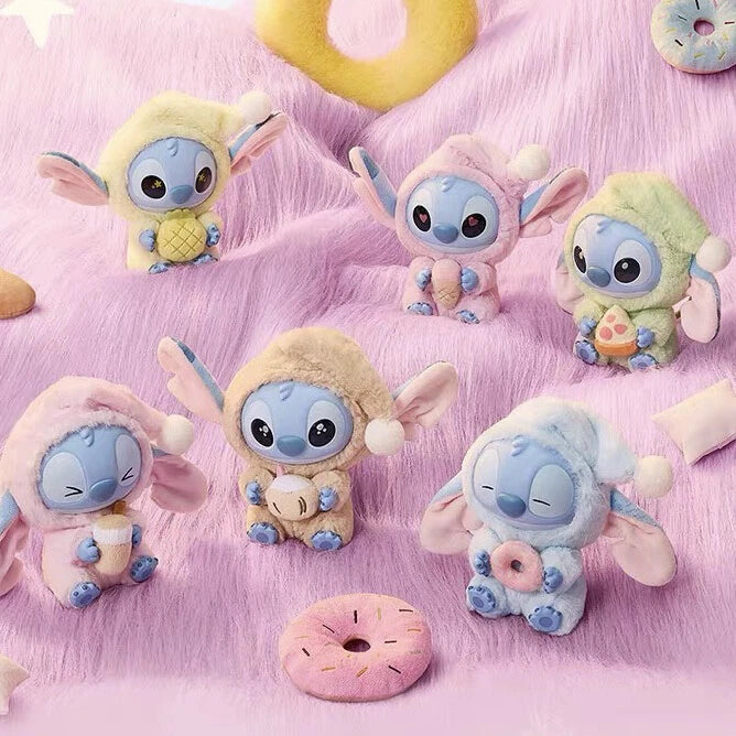 MINISO Disney Stitch Eat Something Before Sleep Collection Vinyl Plush Toy Surprise Box