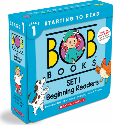 Bob Books - Set 1: Beginning Readers Box Set | Decodable Phonics Books, Ages 4 and up, Kindergarten (Stage 1: Starting to Read)