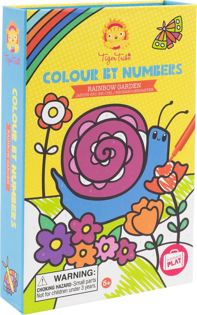 Tiger Tribe Rainbow Garden Colour By Numbers