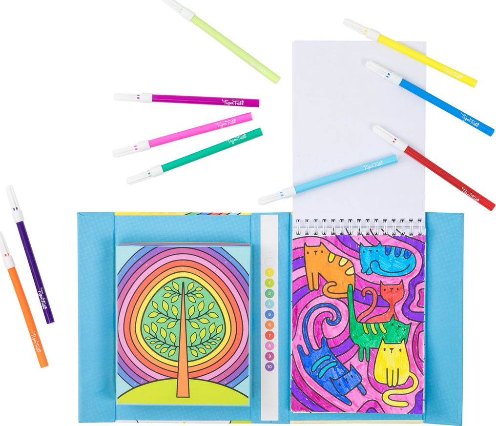 Tiger Tribe Rainbow Garden Colour By Numbers