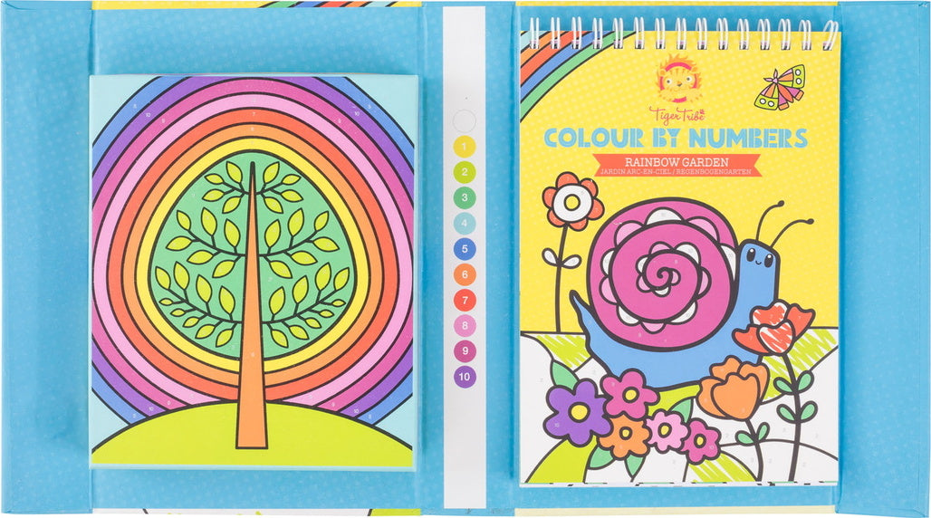 Tiger Tribe Rainbow Garden Colour By Numbers