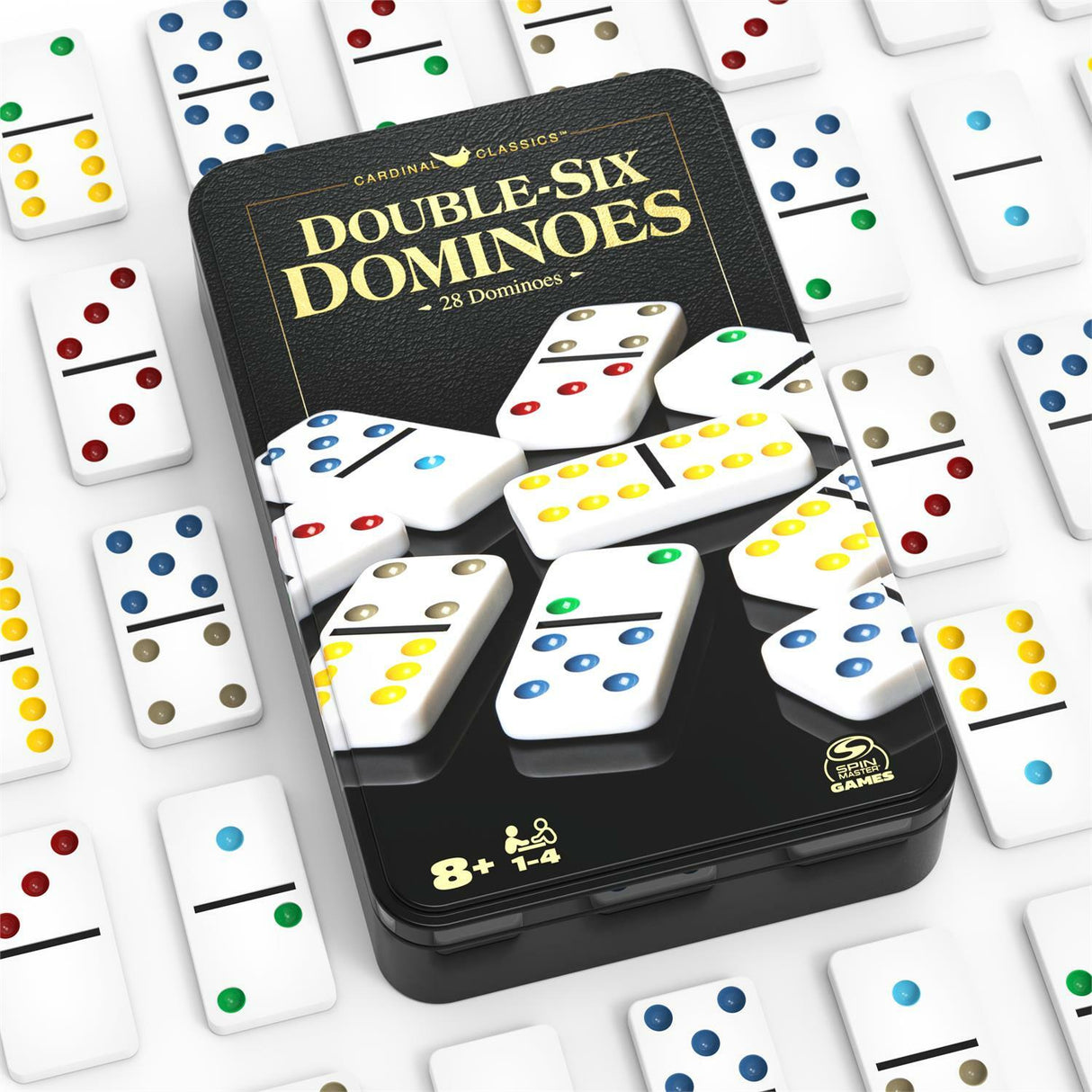 Double Six Dominoes Set in Storage Tin
