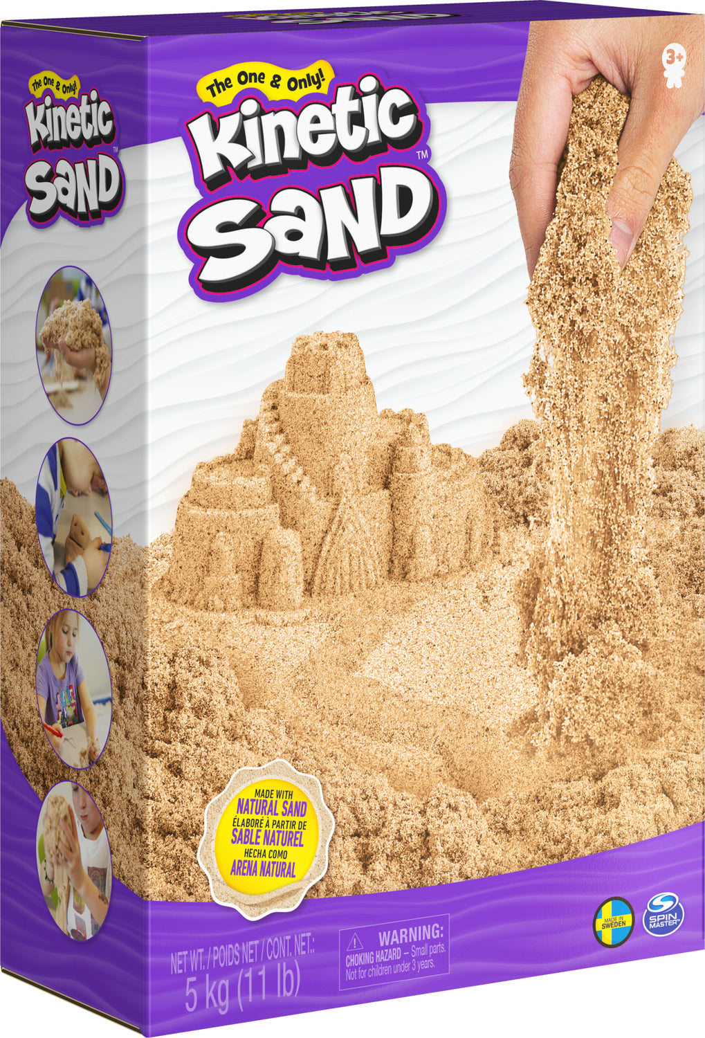 Kinetic Sand, 5kg (11lb) of All-Natural Brown Sensory Toys Play Sand for Mixing, Molding and Creating