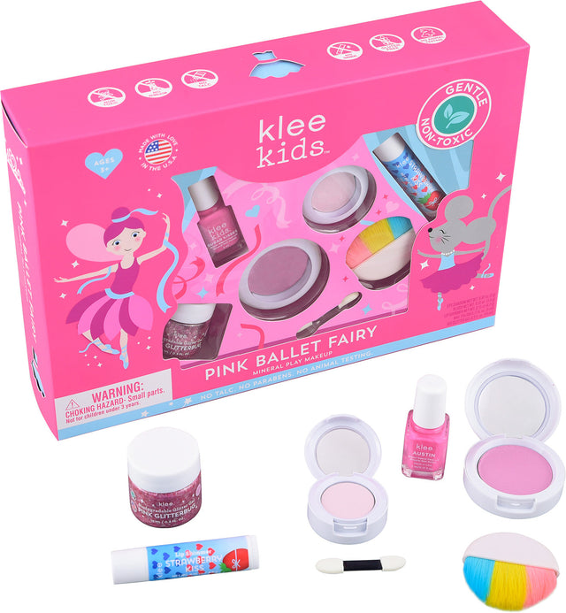 Klee Kids Pink Ballet Fairy Mineral Play Makeup Kit