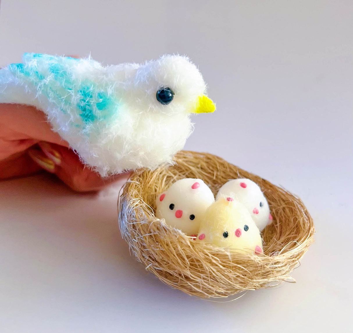 Fuzzy Friends Bird with Babies