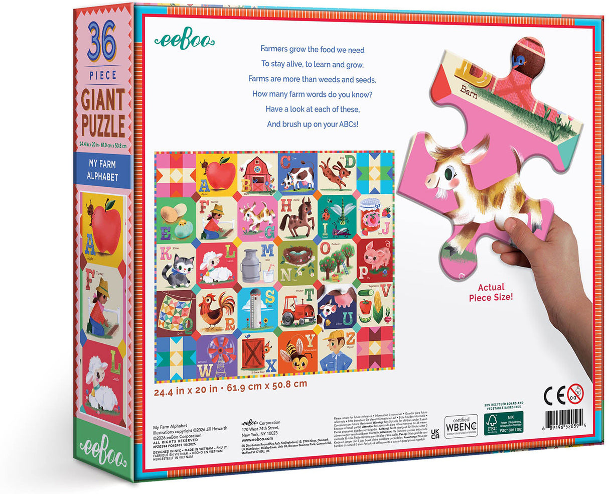 My Farm Alphabet 36 pc Giant Puzzle