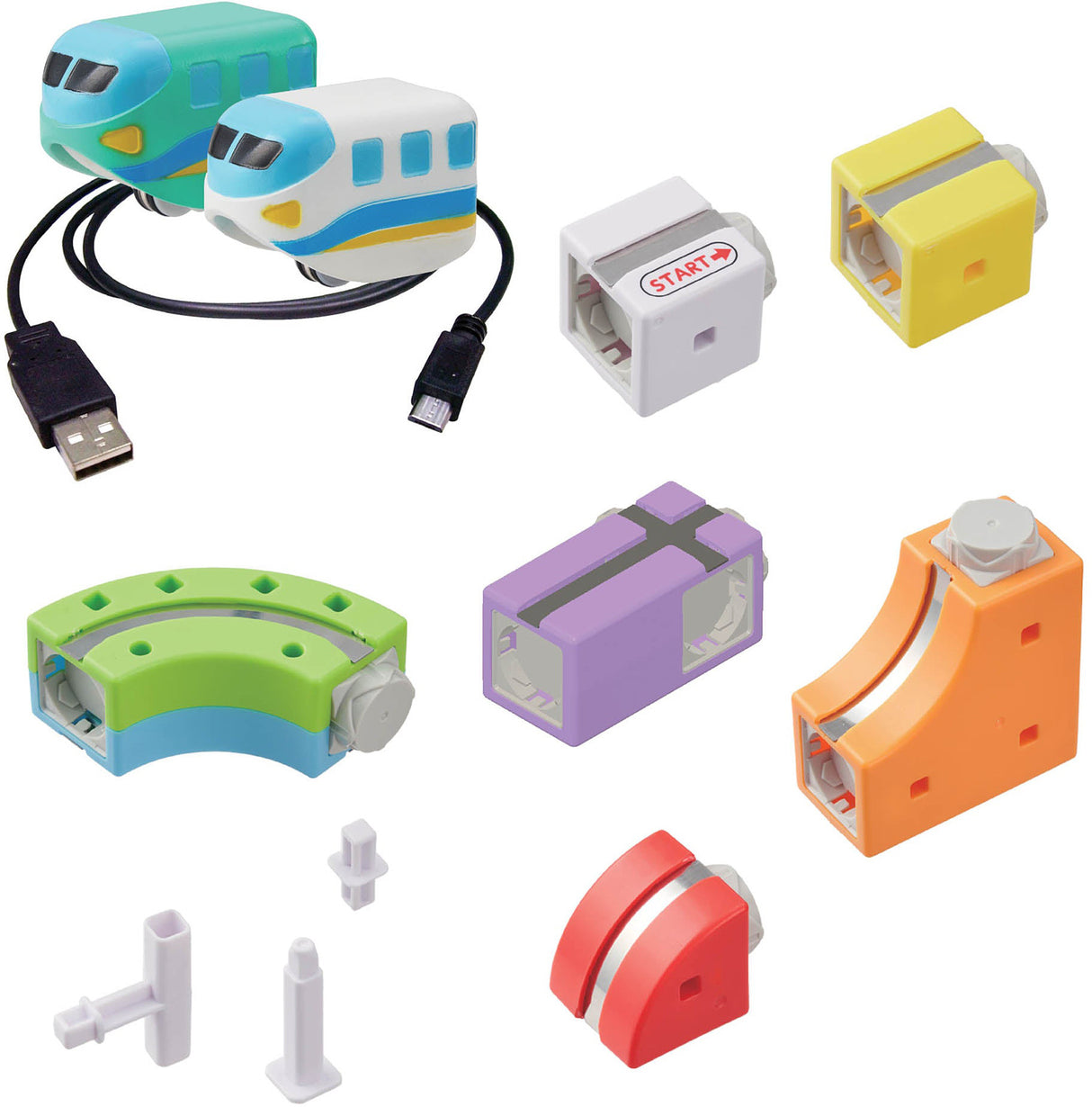 Rail Cube Magnetic Monorail Deluxe Block Set