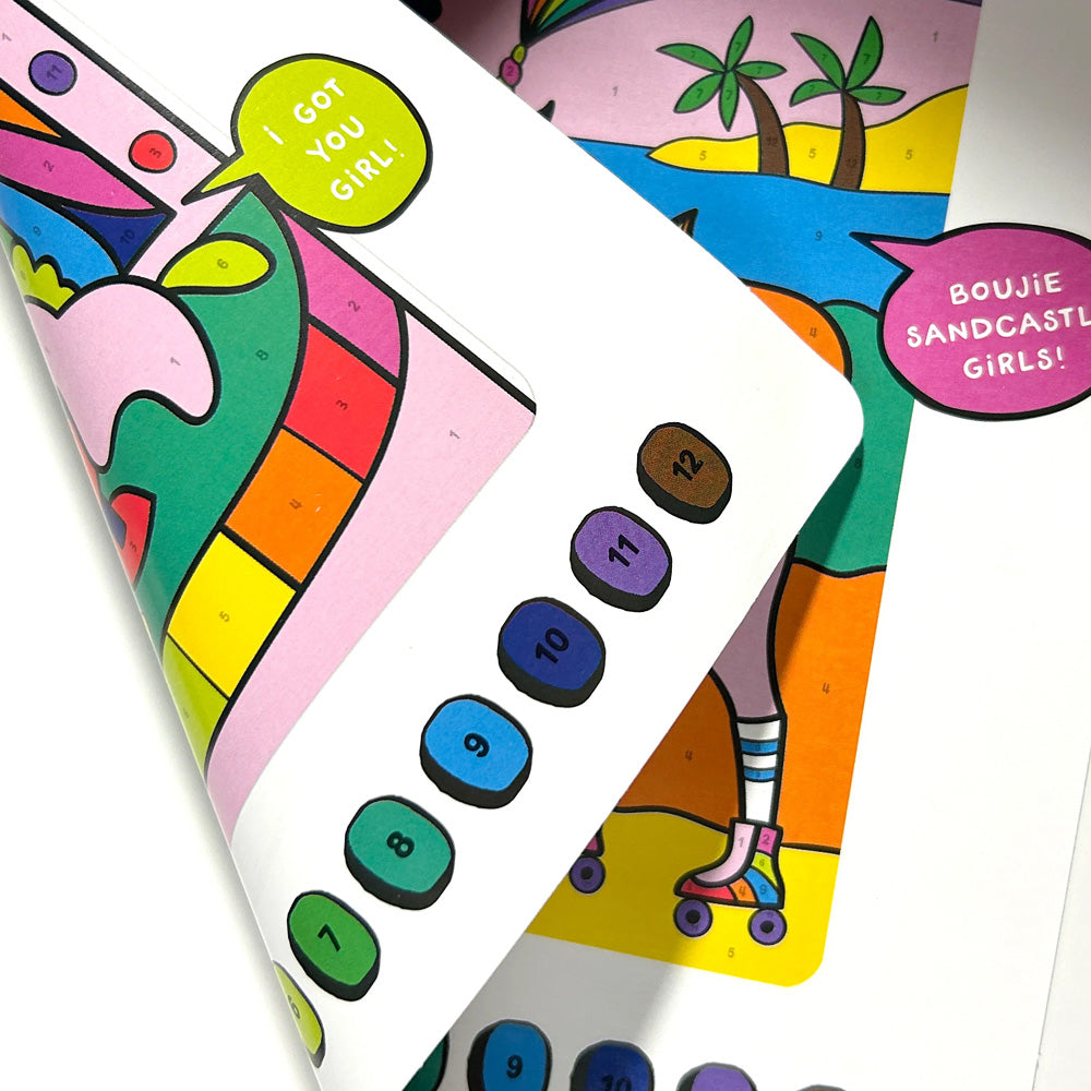 Colortopia: Color by Number Kit with Paint Markers - Unicorn Funland