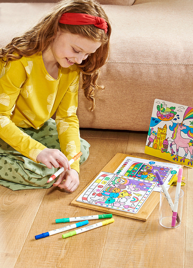 Colortopia: Color by Number Kit with Paint Markers - Unicorn Funland