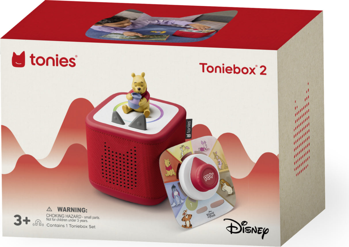 Disney Winnie the Pooh Toniebox 2 Full Play Set - Sunset Red