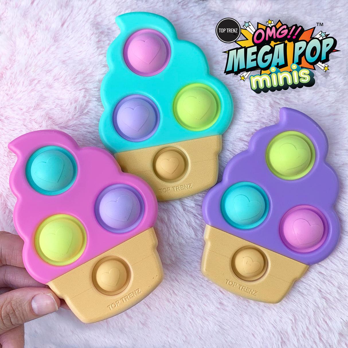 OMG Mega Pop - Mini Ice Cream Cone Poppies (assorted - sold individually)