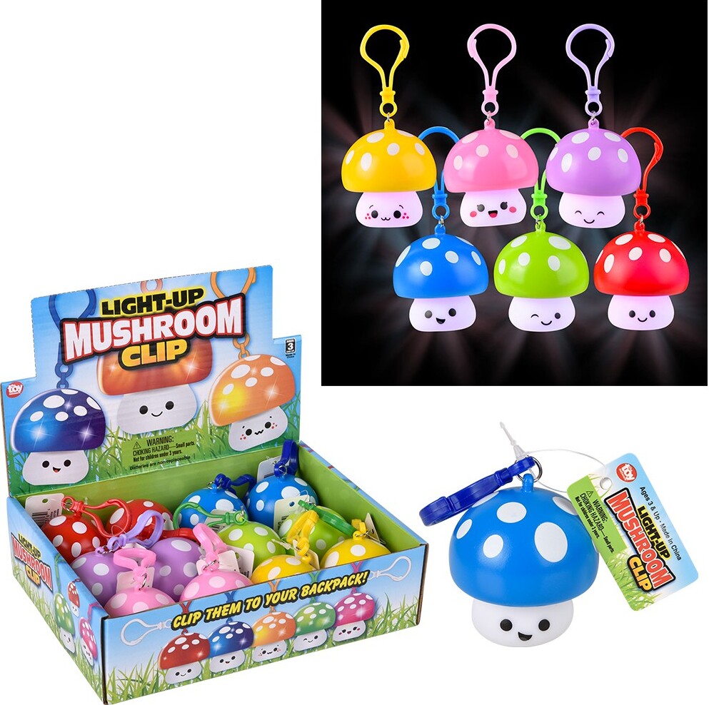 2" Light-Up Mushroom Clip Ons