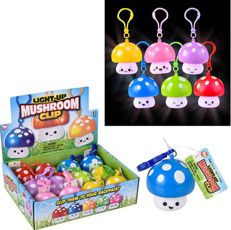 2" Light-Up Mushroom Clip Ons