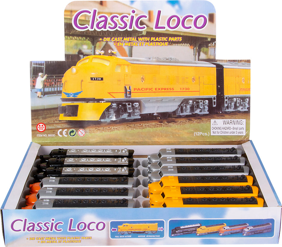 6.5" Die-cast Pull Back Classic Loco Diesel Train