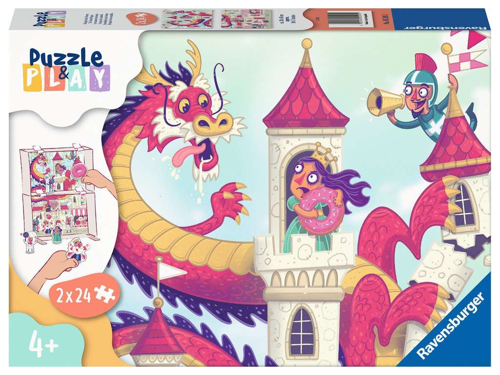 Puzzle & Play: Donut Dragon 2x24pc