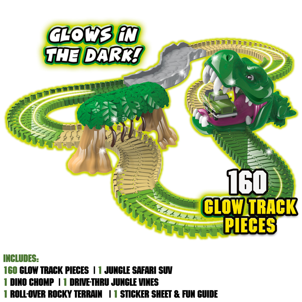 Neon Glow Twister Tracks Dino