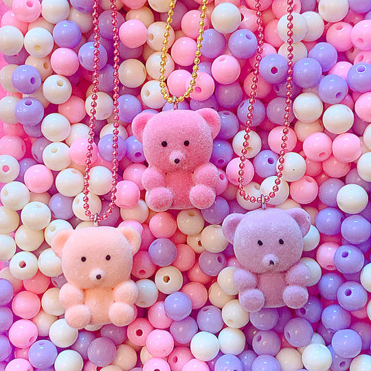 90's Babies Rose Bear Necklace