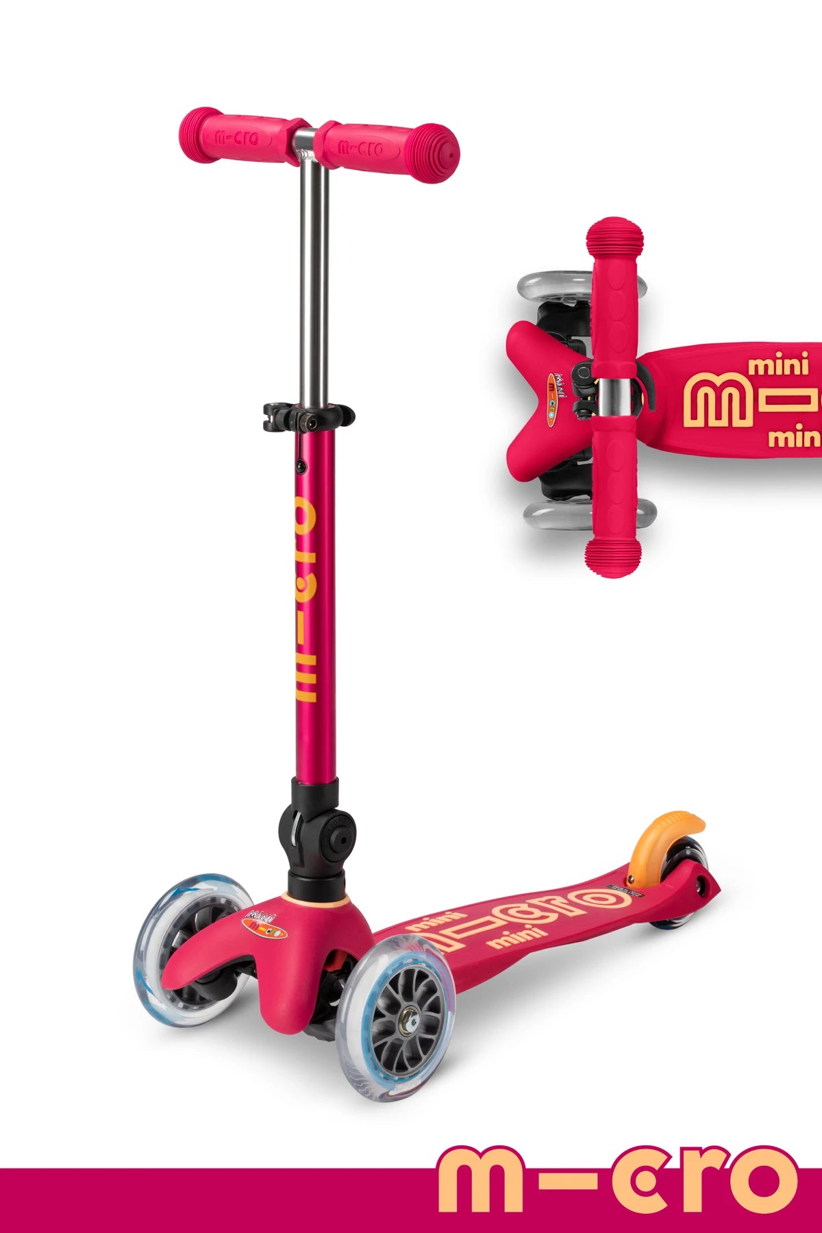 Micro Kickboard Mini Foldable Deluxe - Ruby Pink