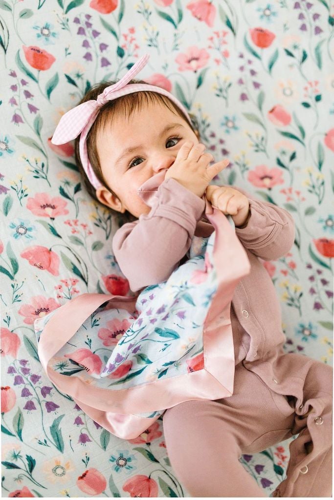 Fitted Crib Sheet - Bluebell