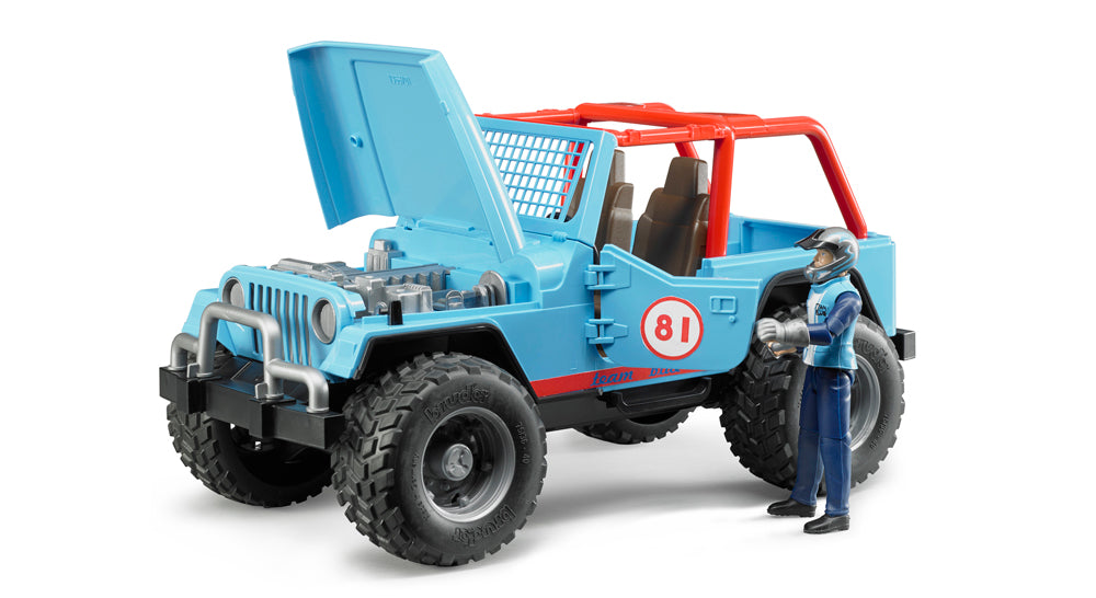 Bruder Jeep Cross Country Racer w/ Driver - Blue