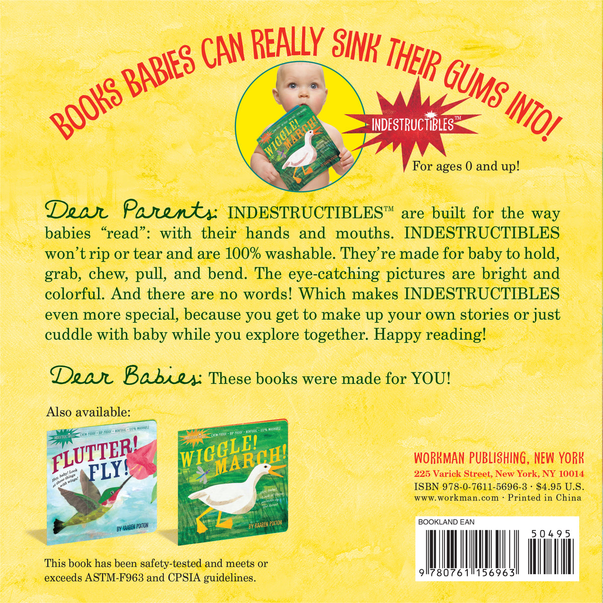 Indestructibles Creep! Crawl!: Chew Proof · Rip Proof · Nontoxic · 100% Washable (Book for Babies, Newborn Books, Safe to Chew)